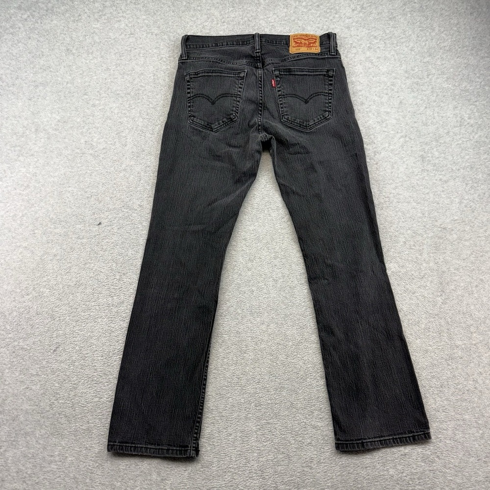 Levi's 559 Jeans Men's 32 x 30 Black Denim Relaxed Straight Fit Casual Stretch